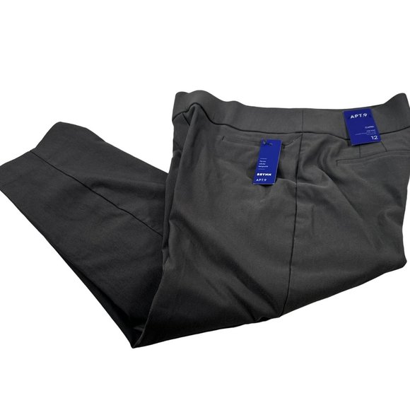 Apt 9 Women's Size 12 Capri Brynn Mid Rise Gray New With Tags - Picture 1 of 16